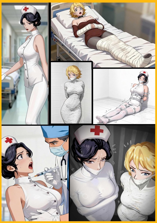 《密封的绝望》医院地下室的恐怖真相 受困的富豪美女 被拘束的御姐护士 从石膏雕像到乳胶人棍 她们连挣扎都成了奢望