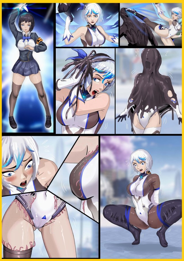 《魔法少女希依——变身的陷阱》美少女对决魔物 却被特殊的陷阱捆绑 粘液包裹 触手改造 强制全包预览图