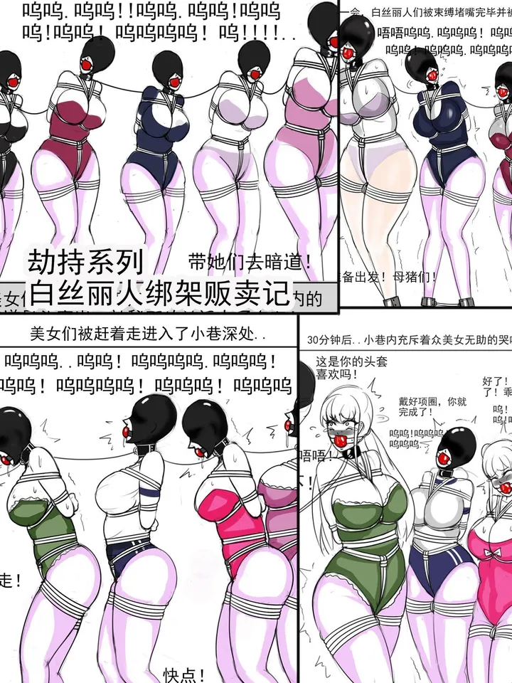 《劫持系列白丝丽人绑架贩卖记》