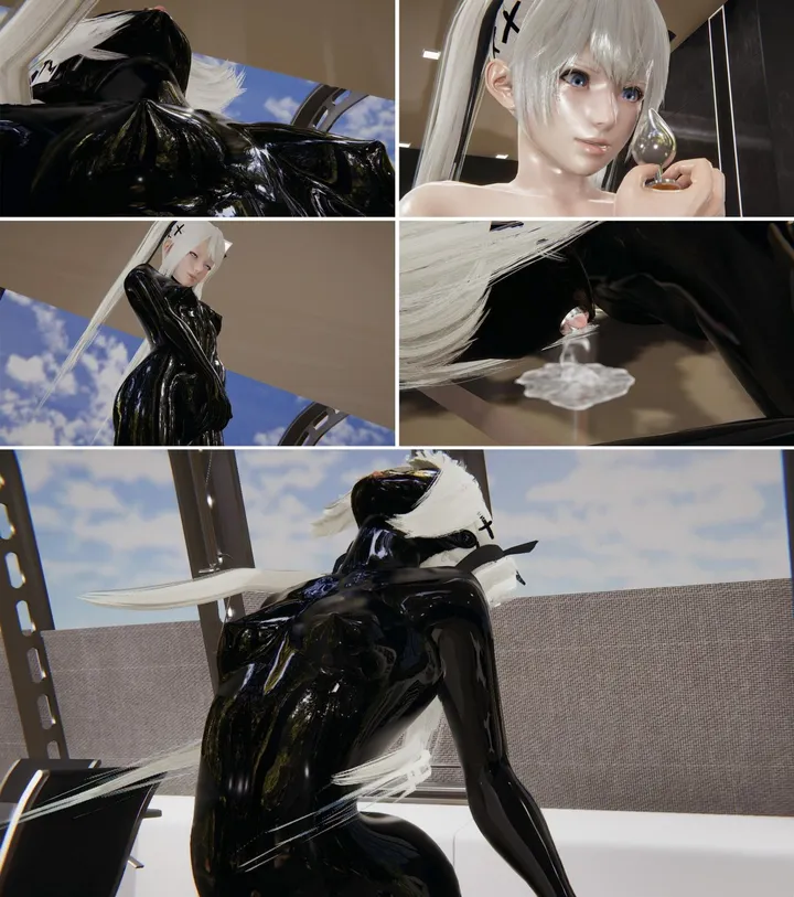 My Sex Spouse is a Mother?08 Gelcoat Playing with and Teasing Tights Gagging Humanoid Masked BDSM Experimenting Self MPreview