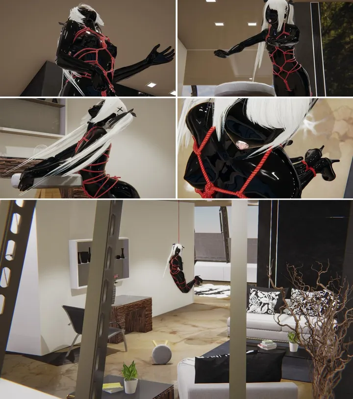 My Sex Spouse is a Mother?09 Gelcoat Playing with and Teasing Tights Gagging Humanoid Masked BDSM Experimenting Self MPreview