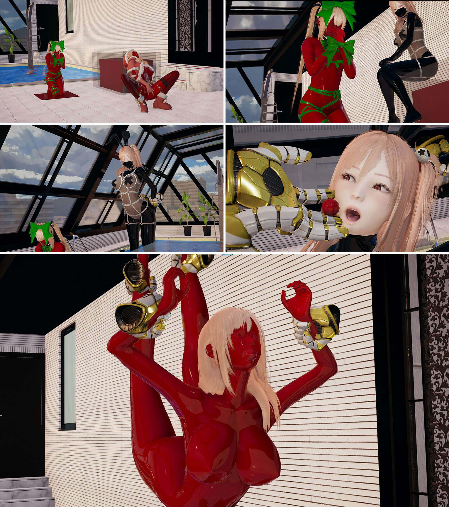 [LongYueGongFang] Self-Bondage Game 5 Self-Bondage Bondage Tights Latex ...