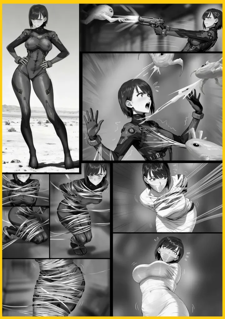 "Science Fiction Beauty in a Bodysuit: Alien Cocoon"—Lost in Deep Space and Trapped in a Dead End, She Encounters an A