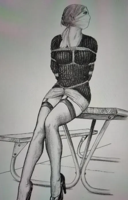 Desperate Self-Bondage of Sexy, Exposed Female Teacher in HotelCover